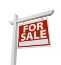 For Sale Real Estate Sign Isolated Royalty Free Stock Photo