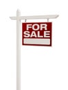 For Sale Real Estate Sign Isolated - Right Royalty Free Stock Photo