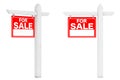 For Sale Real Estate Signs. 3d Rendering Royalty Free Stock Photo