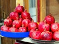 Sale of red pomegranates on the streets of Georgia Royalty Free Stock Photo