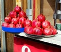Sale of red pomegranates on the streets of Georgia Royalty Free Stock Photo