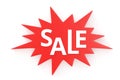 `Sale` on red star Royalty Free Stock Photo