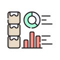 Sale Report Icon Vector Illustration. Flat Outline Cartoon. Shopping and Ecommerce Icon Concept Isolated Premium Vector Royalty Free Stock Photo