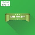 Sale 40% ribbon icon. Business concept sale 40 percent sticker Royalty Free Stock Photo