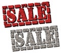 Sale (Rock and brick sale signs)