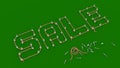 SALE - Rope Outlined to Pins Wording on Green Board