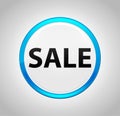 Sale Round Blue Push Button Royalty Free Stock Photo