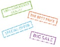 Sale rubber stamps Royalty Free Stock Photo