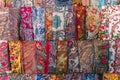 Sale of Russian decorative multi-colored scarves