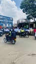 Sale of second hand cloth on Kirinyaga Road, streets of Nairobi Kenya