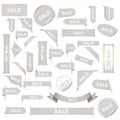 SALE - set of different banners, ribbons, stickers and other vector design elements