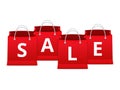Sale on Shopping Bags Royalty Free Stock Photo