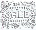 Sale Shopping Discount Sketchy Doodles Vector Set