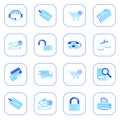 Sale and shopping icons - blue series