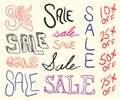 Sale Sign Doodles Royalty Free Stock Photo