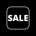 Sale sign icon on dark background Royalty Free Stock Photo