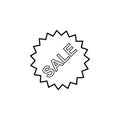 sale sale sign icon. Element of simple icon for websites, web design, mobile app, info graphics. Thin line icon for website design Royalty Free Stock Photo