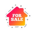 For sale sign icon. Real estate selling. Vector Royalty Free Stock Photo