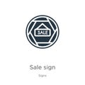 Sale sign icon vector. Trendy flat sale sign icon from signs collection isolated on white background. Vector illustration can be Royalty Free Stock Photo