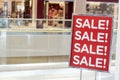 Sale sign outside store Royalty Free Stock Photo