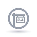 Sale sign post icon - Sell property symbol
