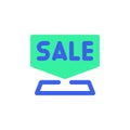 Sale signboard icon vector