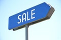 Sale - blue signpost, sky