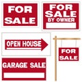 For sale signs collection Royalty Free Stock Photo