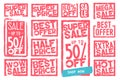 Sale signs collection Royalty Free Stock Photo