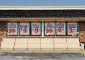 Sale signs at grocery store