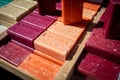 Sale of soaps on a market