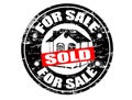 For sale / sold stamp Royalty Free Stock Photo