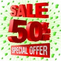 Sale special offer 3d advetising block. Royalty Free Stock Photo