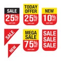 Sale and special offer tag, price tags, Sales Label, banner, Vector illustration.