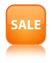 Sale special orange square button Royalty Free Stock Photo