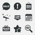 Sale speech bubble icon. Black friday symbol. Royalty Free Stock Photo
