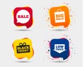 Sale speech bubble icon. Black friday symbol. Royalty Free Stock Photo