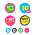 Sale speech bubble icon. Discount star symbol.