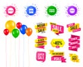 Sale speech bubble icon. Thank you symbol. Vector Royalty Free Stock Photo