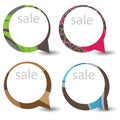 Sale speech bubble set Royalty Free Stock Photo