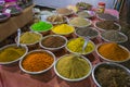 Sale of spices in the markets of India Royalty Free Stock Photo