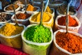 Sale of spices in the markets of India Royalty Free Stock Photo