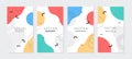 Trendy Sale geometric abstract square template.