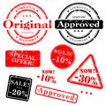 Sale stamp set Royalty Free Stock Photo