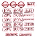 Sale stamps Royalty Free Stock Photo