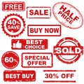 sale stamps Royalty Free Stock Photo