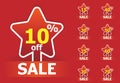 Sale star stickers