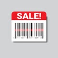 Sale Sticker With Bar Code For Scanning Icon Isolated Royalty Free Stock Photo
