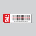 Sale Sticker With Bar Code For Scanning Icon Isolated Royalty Free Stock Photo