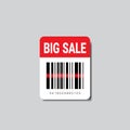 Sale Sticker With Bar Code For Scanning Icon Isolated Royalty Free Stock Photo